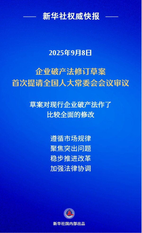 金多多配资 新华社权威快报丨我国拟修订企业破产法 补齐市场退出机制短板